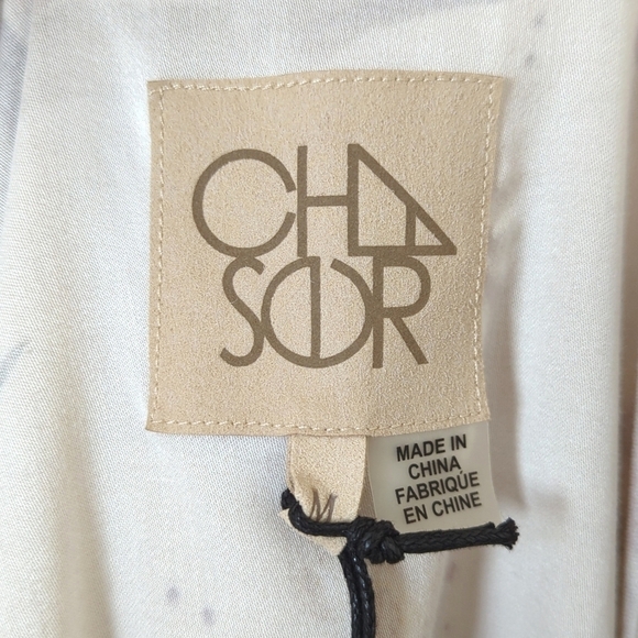 Chaser Heirloom Woven Floral Vented Ruffle Peplum Hem Camisole Tank Top Beige M - Picture 4 of 12